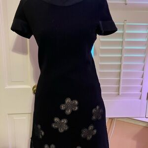 Iceberg Black Sheath Mini Dress with Peter Pan Collar